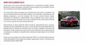 NEW OUTLANDER 2015